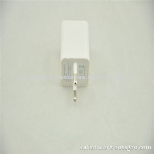 Wall plug charger, 5V 2.1A/1A double USB port